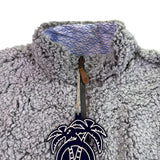 USA Palm Mens Grey Reversible Sherpa Fleece Pullover 6-Way Stretch Warm Sz L
