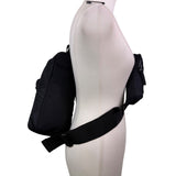 Adidas Unisex Black Nylon Multiple Zippered Adjustable Strap Sling Backpack