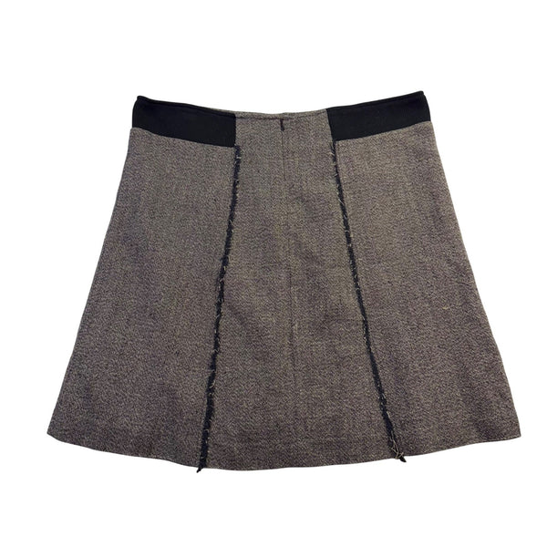 Cato Womens Gray & Black Floral Embroidered A-Line Mini Skirt Size 20W