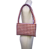 Women’s Woven Plastic Purple & Red Candy Wrapper Strawberry Shoulder Bag