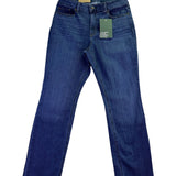 L.L. Bean Womens Blue Cotton Blend Straight Leg Jeans Favorite Fit Size 14 R