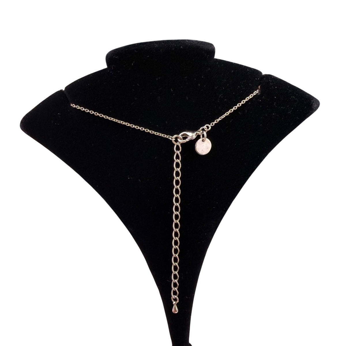 Swarovski Womens Silver Tone Crystal Necklace Adjustable Chain Clear Pendant