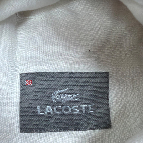 Lacoste Womens White Sleeveless Safari Vest Jacket With Pockets Size 38