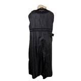 Fleet Street Womens Black Polyester Hooded Trench Coat Button Closure Size 10