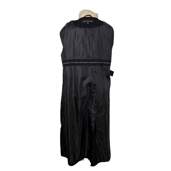 Fleet Street Womens Black Polyester Hooded Trench Coat Button Closure Size 10