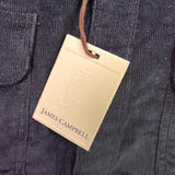 James Campbell Mens Navy Corduroy Button-Up Long Sleeve Shirt Size L