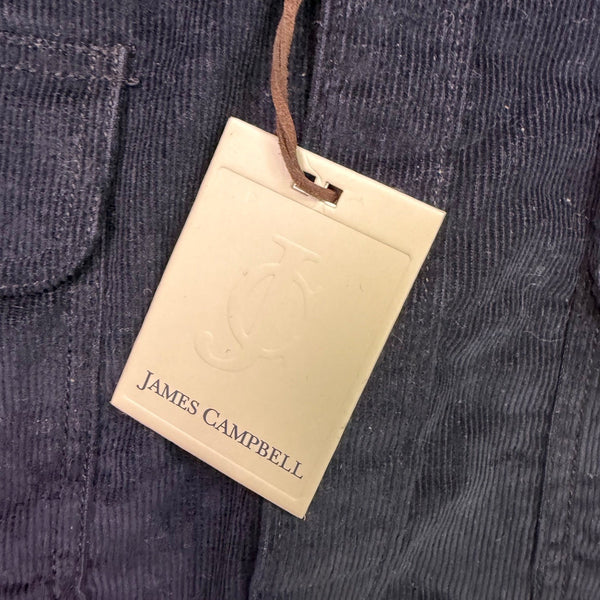 James Campbell Mens Navy Corduroy Button-Up Long Sleeve Shirt Size L