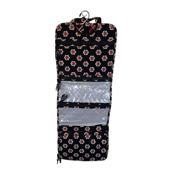 Vera Bradley Women’s Black Floral Hanging Organizer With Clear Pockets Sz M