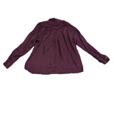 Zara Womens Purple Satin Button-Up Long-Sleeve Blouse Lightweight Sz XL 