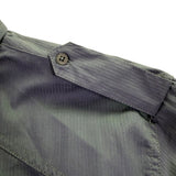 Coastal Mens Gray Cotton Long Sleeve Button-Down Military Style Shirt Size XL