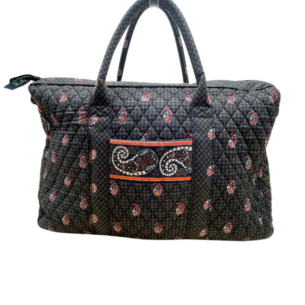 Vera Bradley Women’s Brown Quilted Paisley Fabric Carry-On Travel Duffel Bag