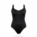 Lands End Womens Black Nylon/Spandex One Piece Swimsuit Stylish Fit Size 14