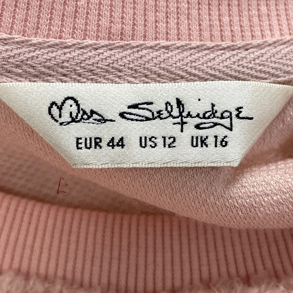 Miss Selfridge Pink Cozy Lounge Jogger Sweatpants & Pullover Top Set Sz 12