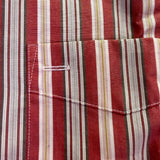 Faconnable Mens Red & White Cotton Striped Long Sleeve Button-Up Shirt Size XL