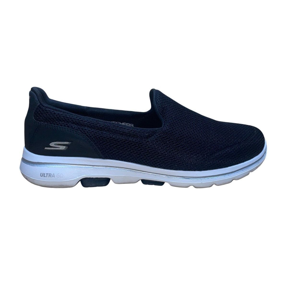 Skechers Men’s Black Mesh Ultra GO Cushioning Slip-On Walking Shoes Size 11