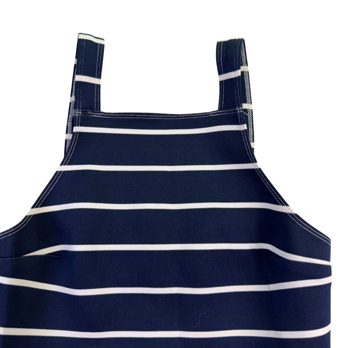Abercrombie & Fitch Womens Navy & Multicolor Polyester Striped Dress  Size S