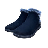 Clarks Women’s Black Faux Fur-Lined Cloudsteppers Slip-On Ankle Boots Size 10M