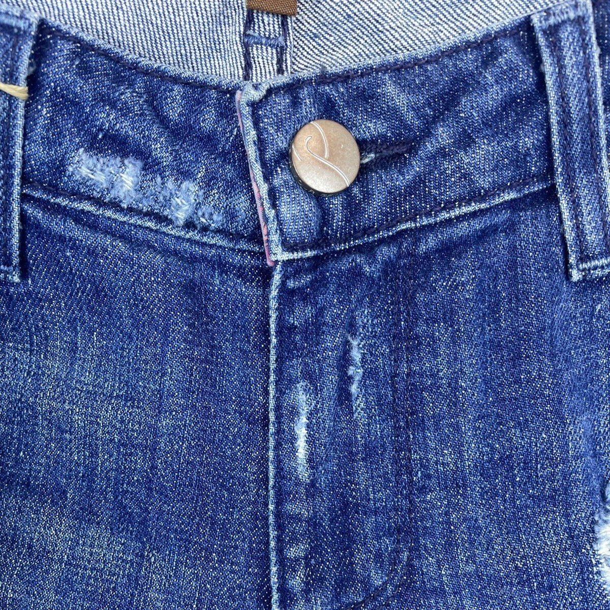 Paige Premium Denim Womens Blue Distressed Skinny Jeans Size 28 - New