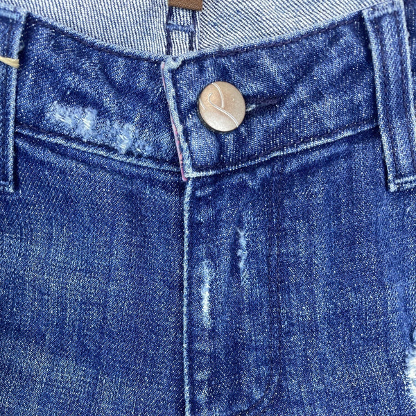 Paige Premium Denim Womens Blue Distressed Skinny Jeans Size 28 - New