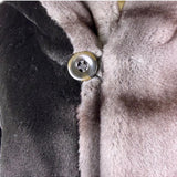 Dennis Basso Womens Black Faux Fur Hooded Coat Stylish Warm Outerwear Sz L