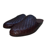 Sesto Meucci women’s Brown Leather Woven Slip-On Mule Shoes Size 10M