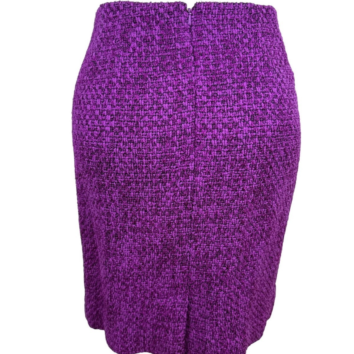 Dana Buchman Womens Purple Boucle Skirt Suit Set Size 10/12