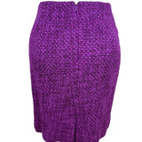 Dana Buchman Womens Purple Boucle Skirt Suit Set Size 10/12