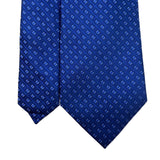 Calvin Klein Mens Blue Silk Tie Geometric Pattern Business Formal Accessory
