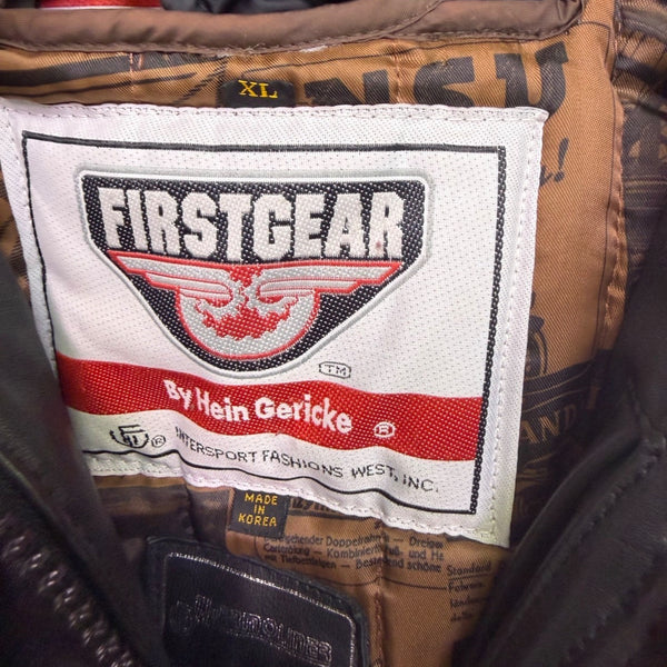 Firstgear Mens Black Nylon Motorcycle Jacket Riding Protective Outerwear Sz XL