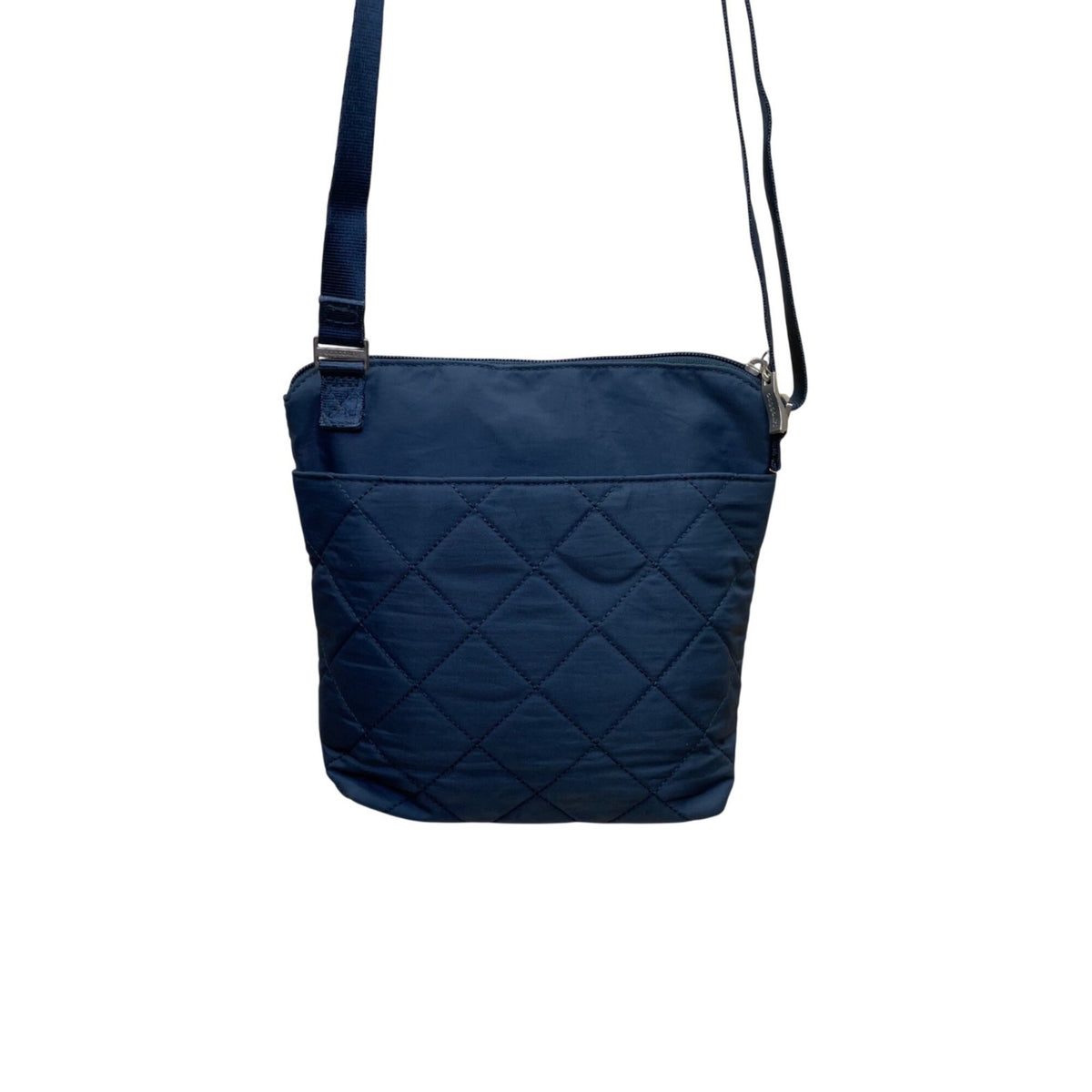 Baggallini Women’s Navy Quilted Adjustable Strap Multiple Pockets Crossbody Bag