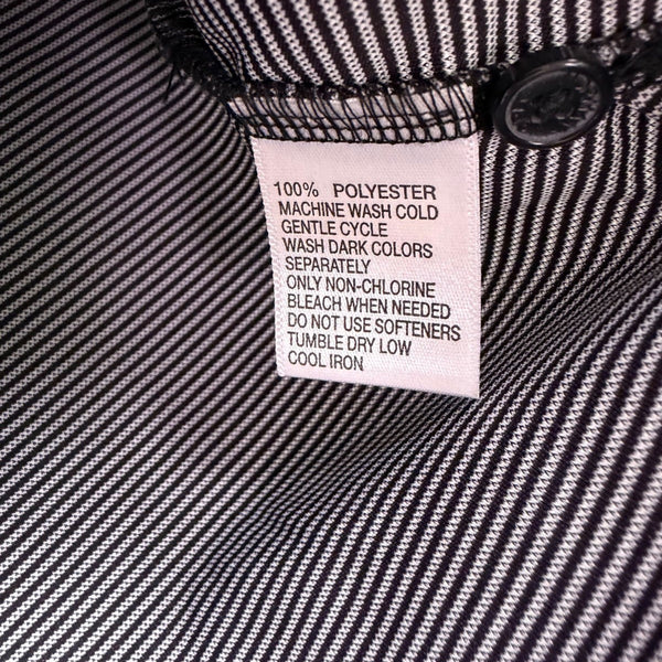 Greg Norman Play Dry Mens Gray Polyester Striped Polo Shirt  Size XL
