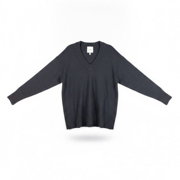 Aerie Women’s Black Recycled V-Neck Sweater Classic Fit Sz XS