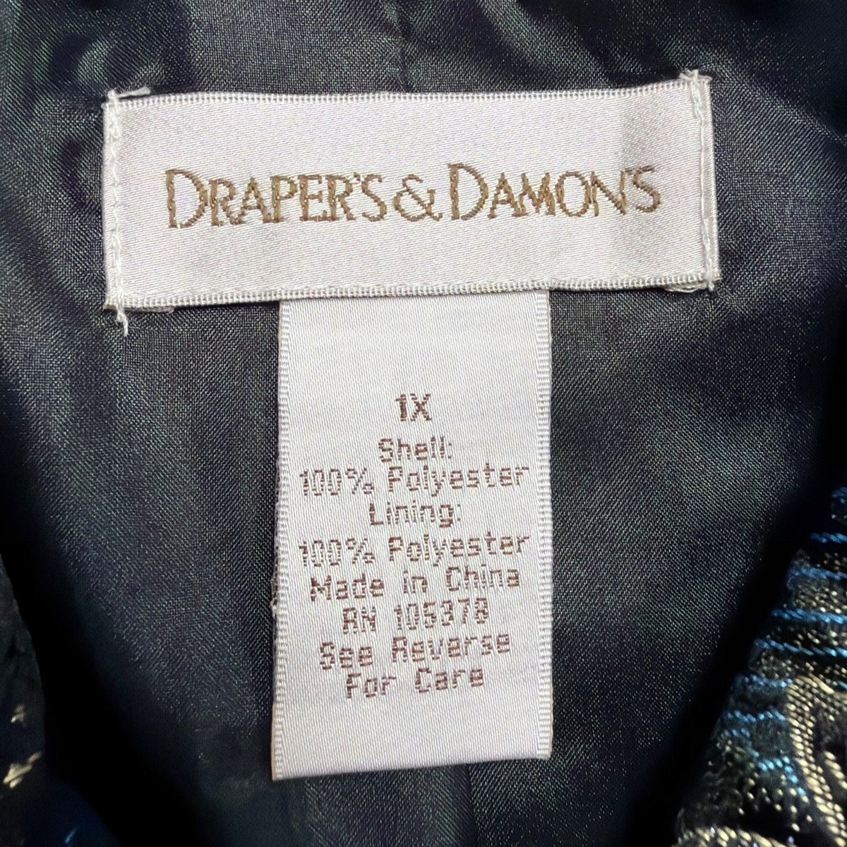Drapers & Damons Womens Multicolor Paisley-Print Button-Up Blouse Size 1X