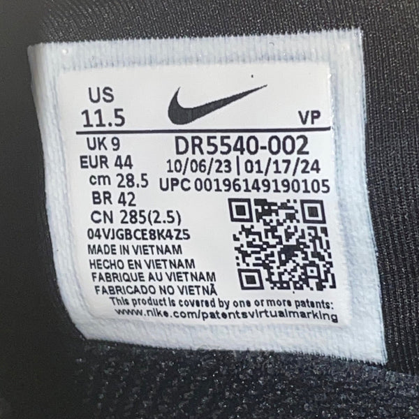 Nike Men’s Black Mesh White Mesh collapsible-heel FlyEase Sneakers Size 11.5