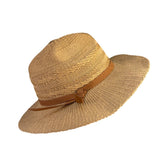 Treasure & Bond Womens Brown Straw Wide Brim Hat Decorative Band Accents
