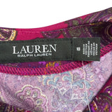 Lauren Ralph Lauren Womens Purple Paisley Sleeveless Dress Size 18