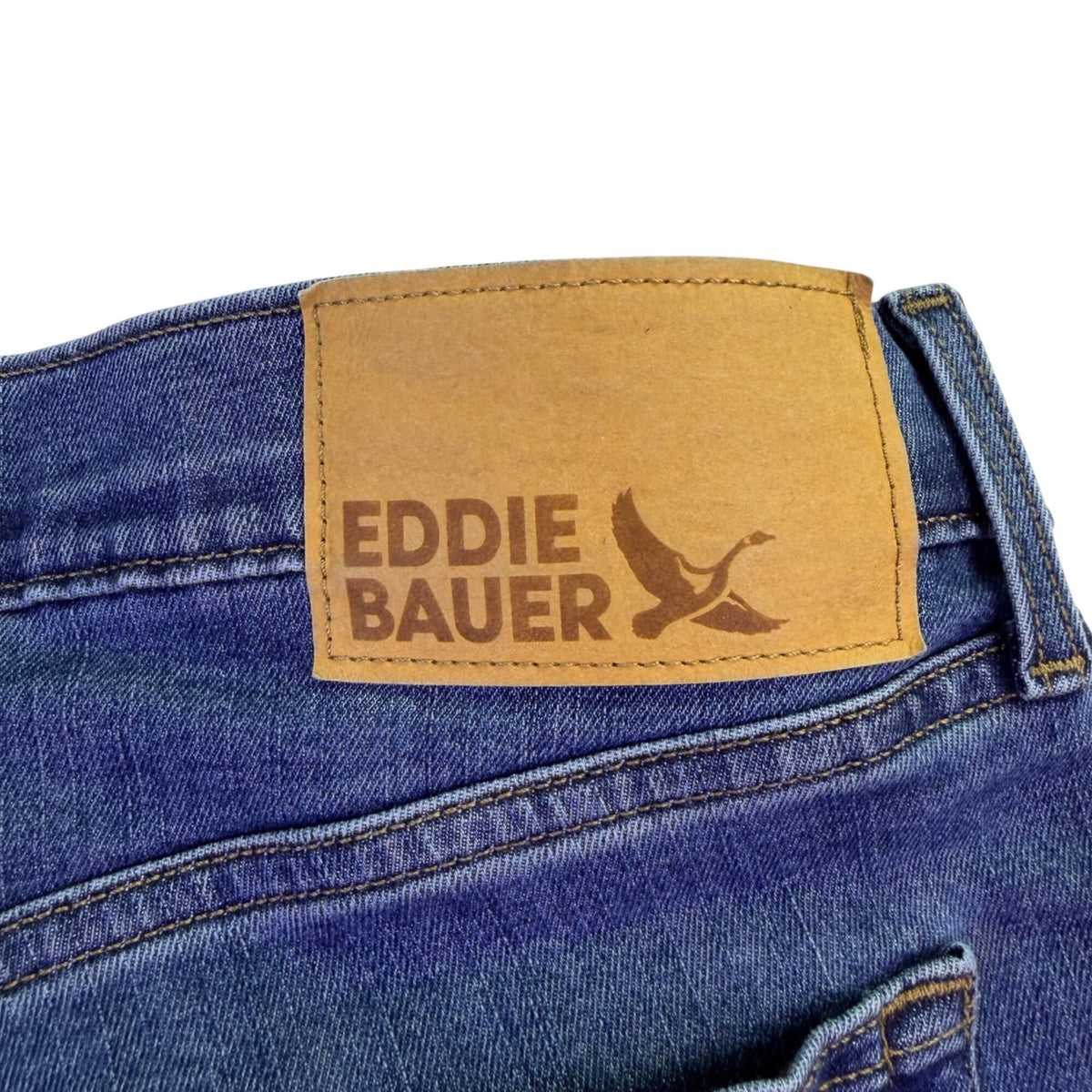 Eddie Bauer Mens Blue Cotton Blend Straight Fit Stretch Denim Jeans Sz 32X30