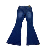 Flying Banana Womens Blue Cotton Blend Flared Bell Bottom Jeans Size 6S