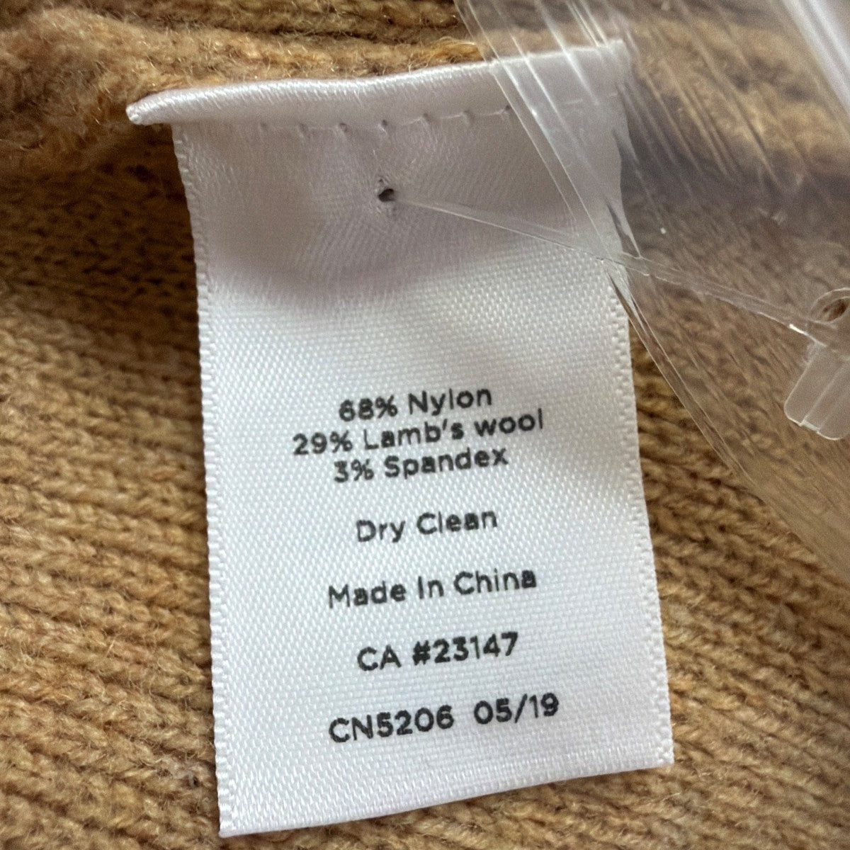 Talbots Womens Camel Nylon Wool Open Front Blazer Jacket With Pockets Size 2X