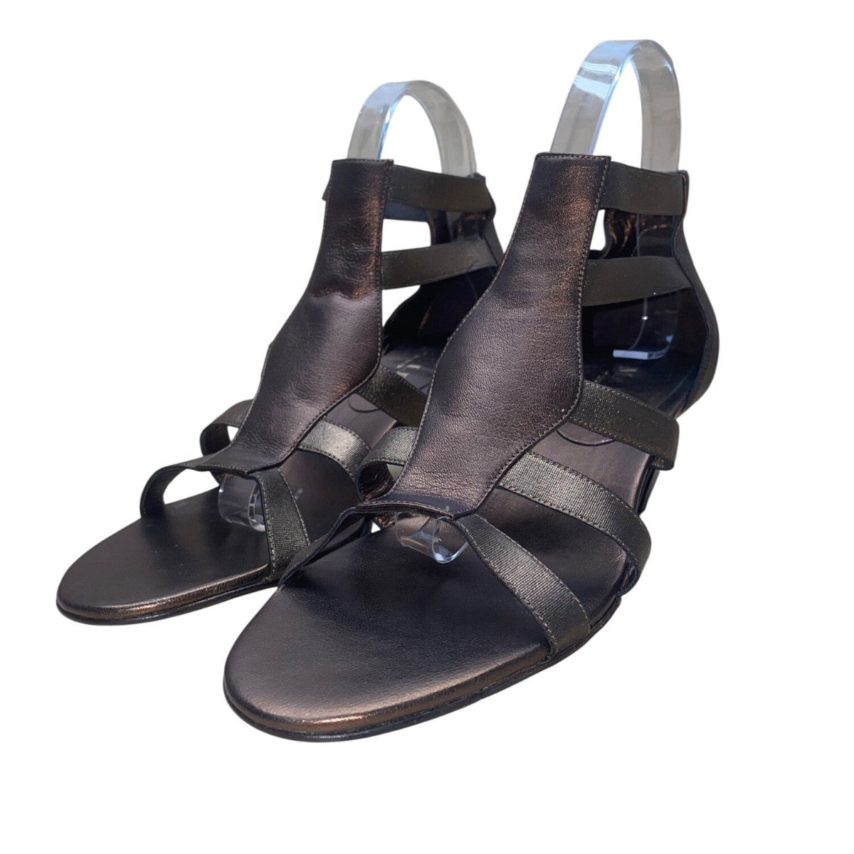 Amalfi By Rangoni Women’s Copper Brown Strappy Leather Low Heel Sandals Size 9M
