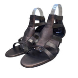 Amalfi By Rangoni Women’s Copper Brown Strappy Leather Low Heel Sandals Size 9M