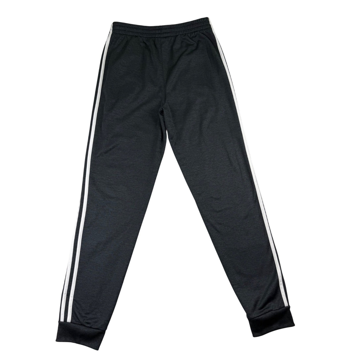 Adidas Youth Black Polyester Track Pants With White Stripes Sz L/G (14/16)