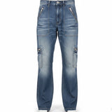 Jeans Mens Cargo Style Jeans Multiple Pockets & Zipper Accents Sz 38/52