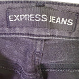 Express Womens Black Fringe-Trim Mid-Rise Legging Jeans Size 4R