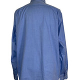 Mens Blue Long Sleeve Button-Up Shirt XXL 100% Cotton New