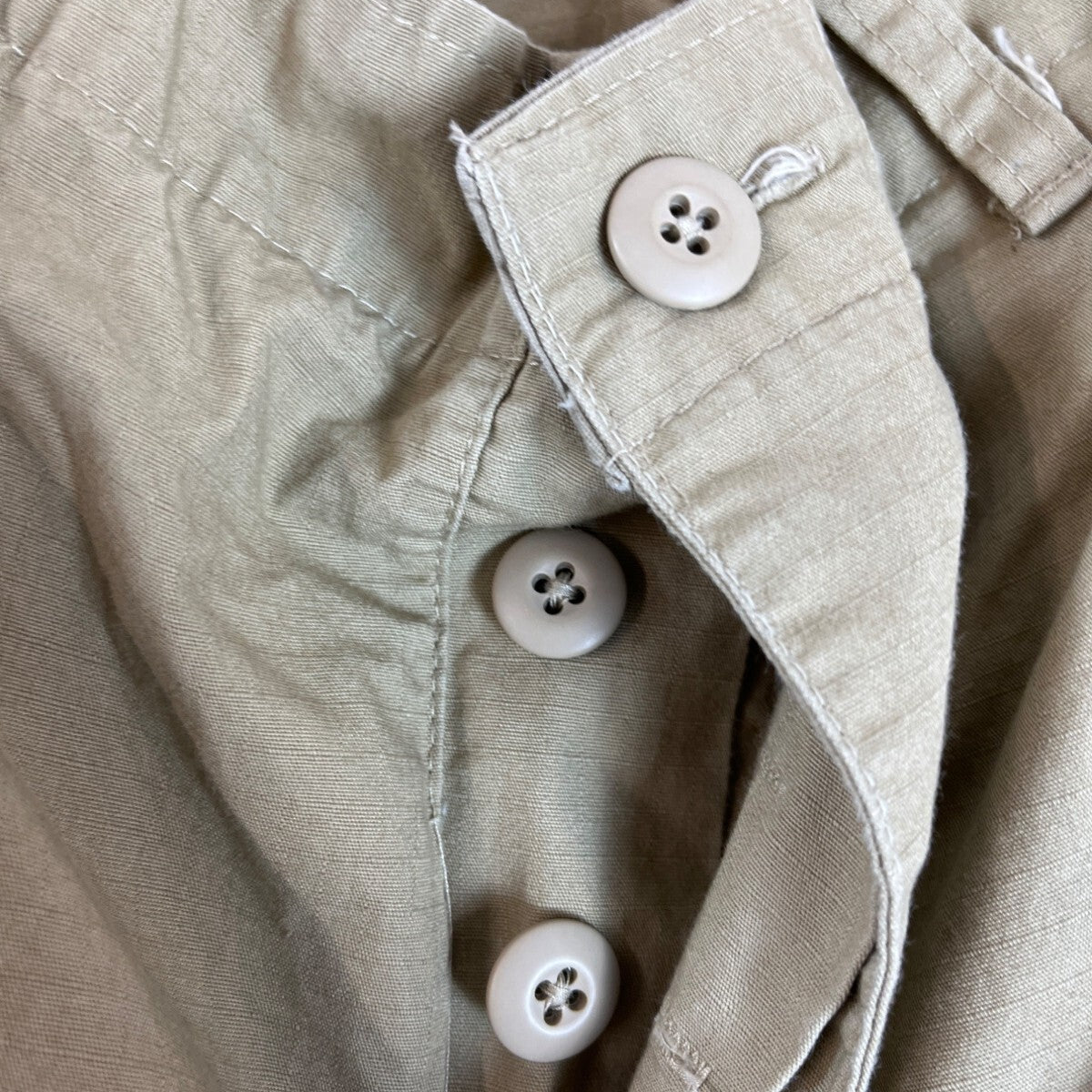 Military Issued Brown Cargo Pants Adjustable Waist & Button Fly Sz Meduim-Long