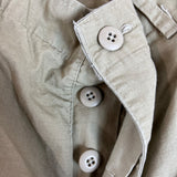 Military Issued Brown Cargo Pants Adjustable Waist & Button Fly Sz Meduim-Long