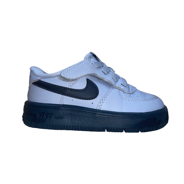 Nike Kids Toddler Wolf Gray & Black Air Force 1 Low Top Sneakers Size 7C