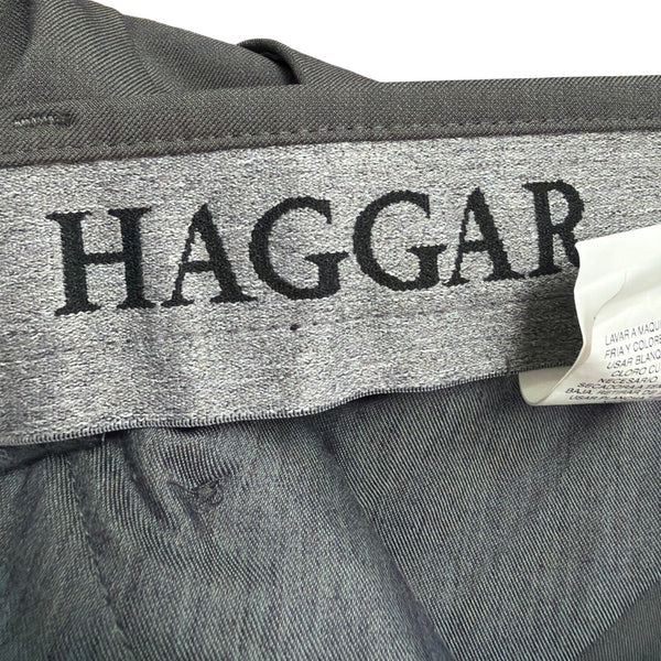 Haggar Mens Grey Dress Pants Formal Classic Fit Size 34/32 