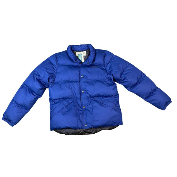 L.L. Bean Mens Colbalt Blue Down Jacket With Tags Warm Winter Sz M